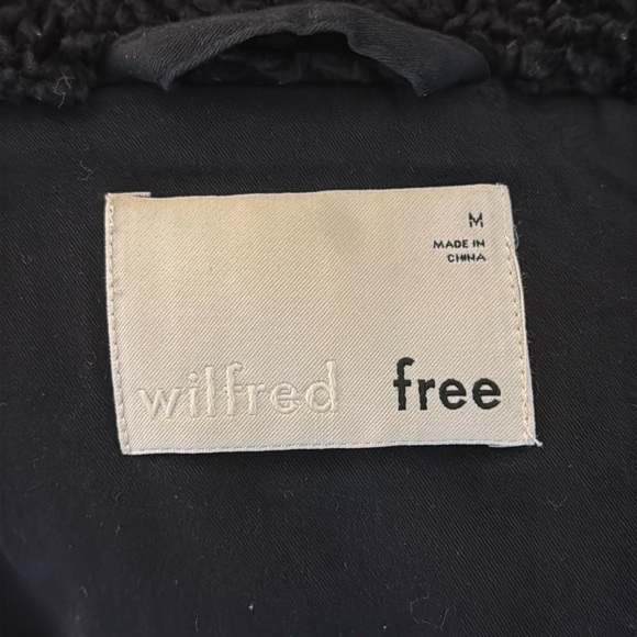 Aritzia - Wilfred Free - Zip Up Teddy Jacket - Black - Size M - Picture 8 of 10